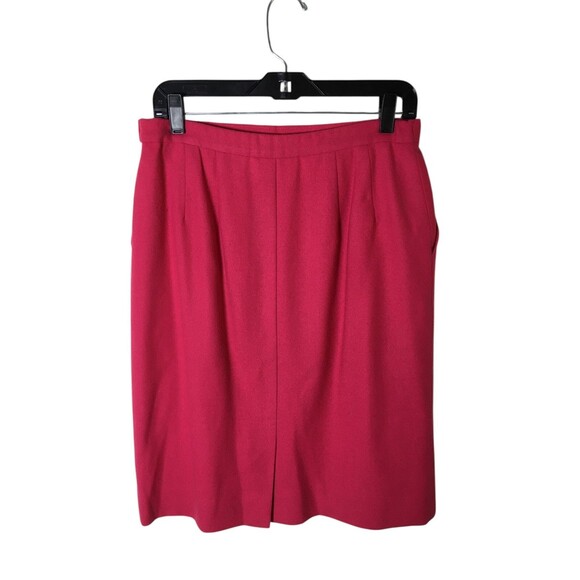 Pendleton Skirt Women's Size 12 Petite Red Stretch Waist Knee Length - Picture 2 of 7